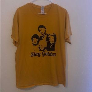 Rare Mustard Yellow GOLDEN GIRLS graphic Tee